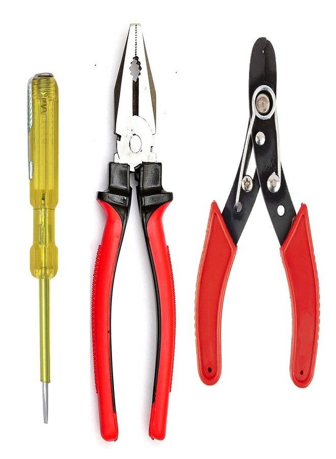 PILERMAN 8-Inch Combination Plier and 5-Inch Wire Stripper & Cutter and Analog Line Tester (HTK-3) - Image 2